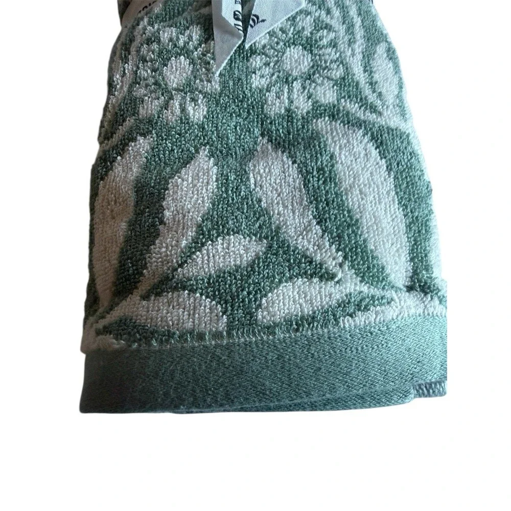 William Morris Michaelmas Daisy Hand Towels Set of 2 Green Sage Luxury 16x30